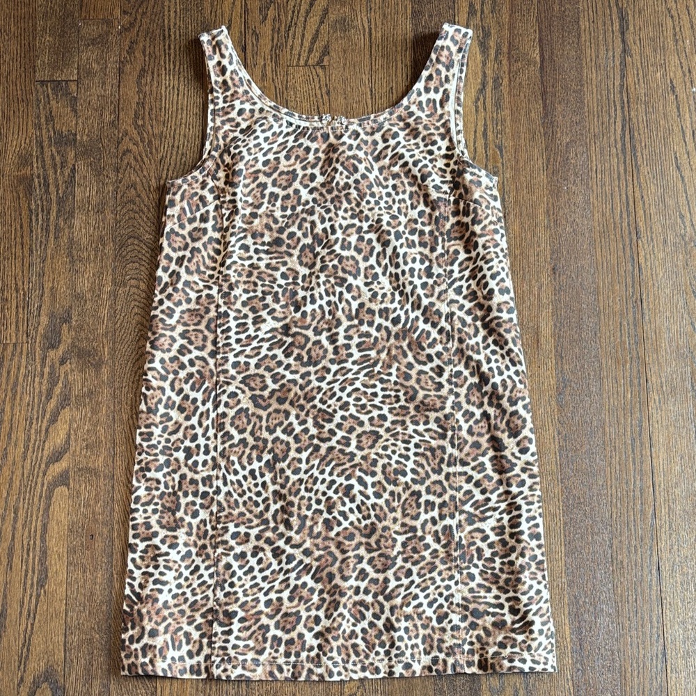GAP ultrasoft leopard mini dress
